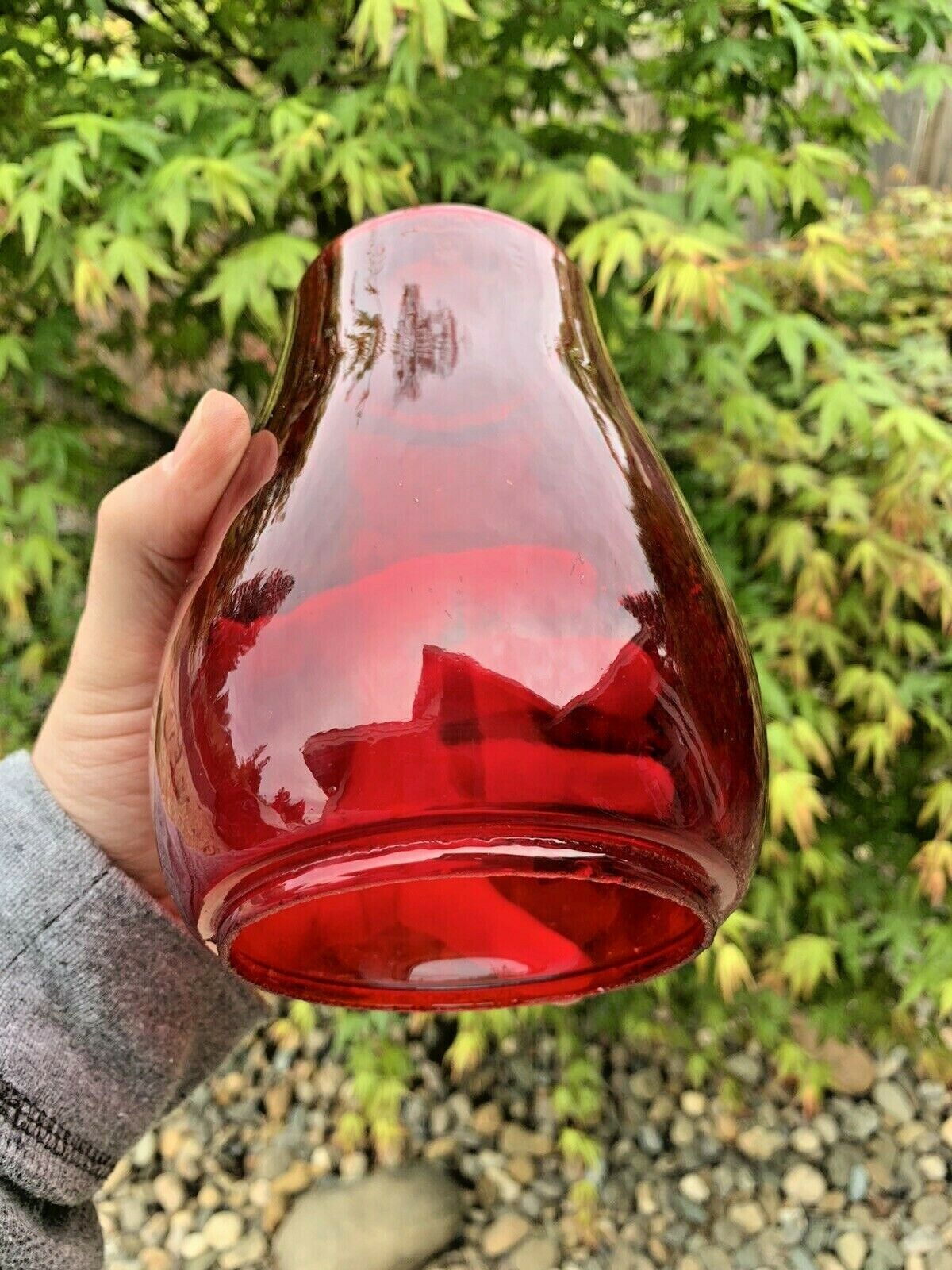 Antique Lantern Red Glass Globe Only Old and 50 similar items