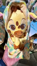 Disney Parks Animal Kingdom Baby Giraffe in a Hoodie Pouch Blanket Plush Doll