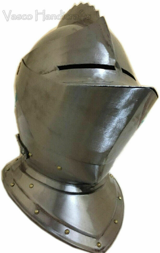 Medieval Knight Close Face Armet Helmet and 50 similar items