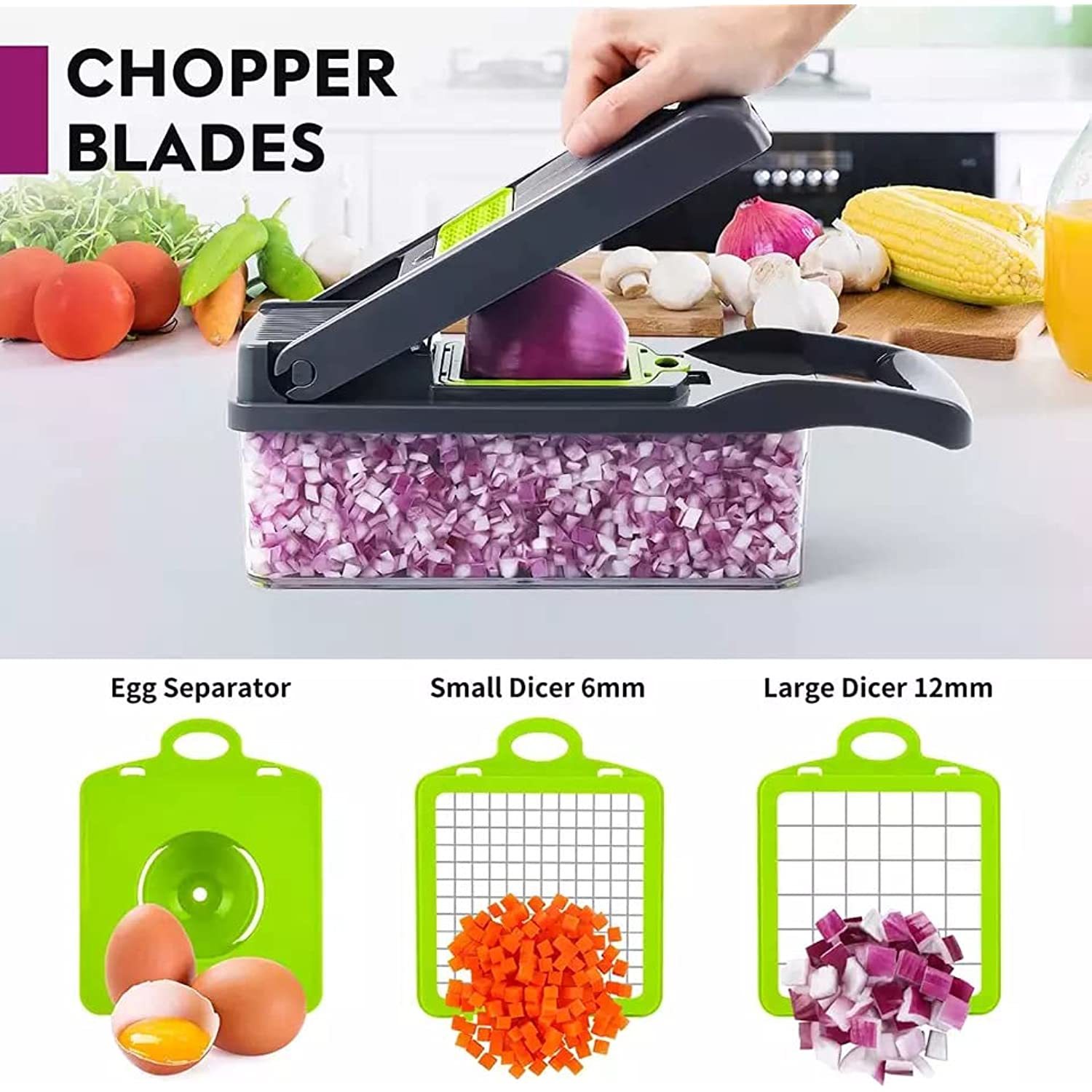 Vegetable Chopper, Pro Onion Chopper, 13-In-1 Mandoline Slicer