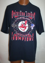 Vintage 1995 Cleveland Indians American League Champions T-SHIRT Xl Mlb Baseball - $34.64