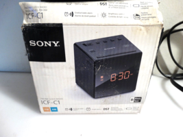 Sony ICF-C1 Desktop Alarm Clock AM FM Radio Black - $7.43