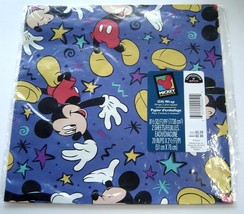  Vintage MIckey Unlimited Gift Wrapping Paper Hallmark Sealed NIP - $6.99