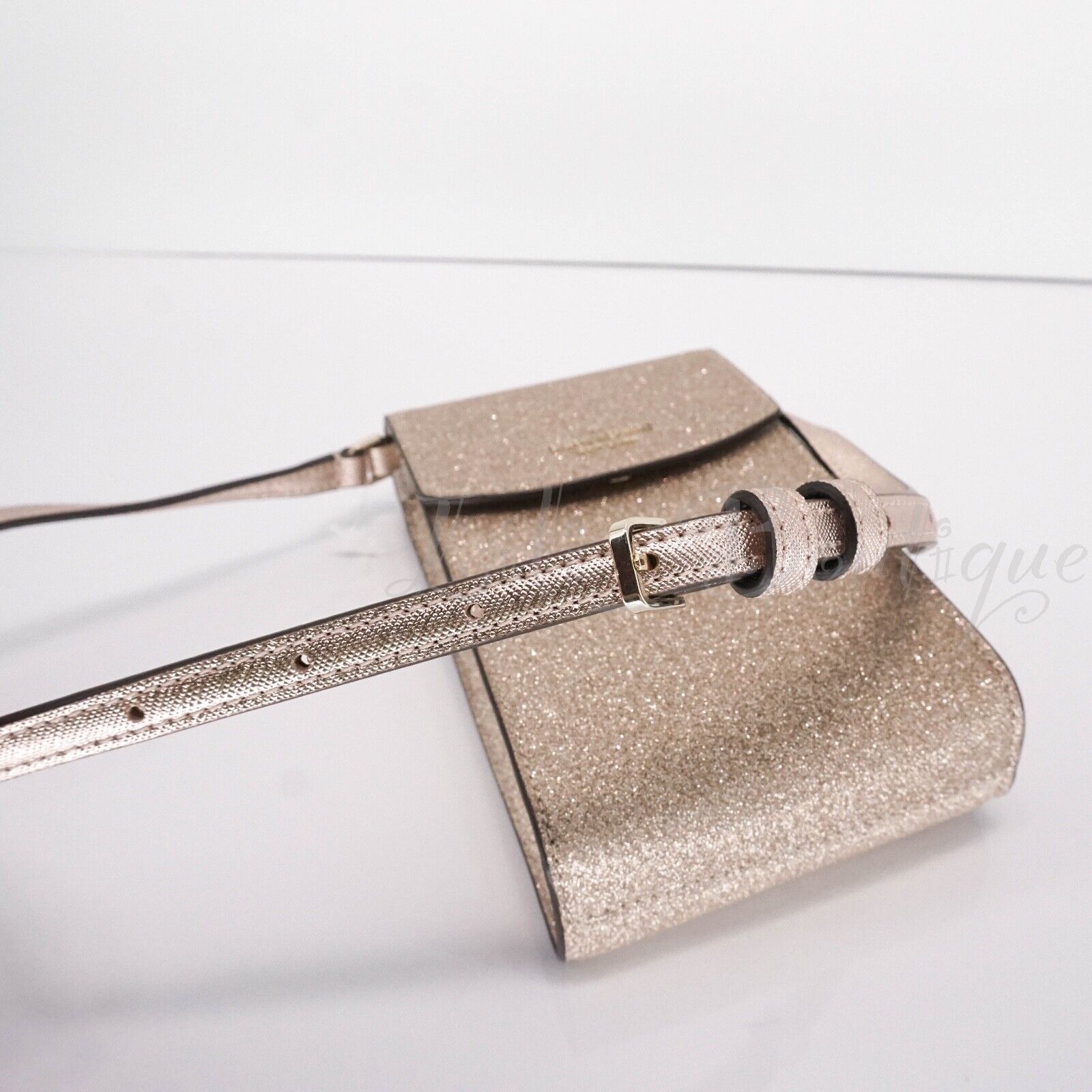 Glitter North South Flap Phone Crossbody