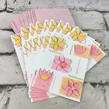 Hallmark Pink Floral Thank You Cards 5”X4”Lot Of 15 With Envelopes - $9.89