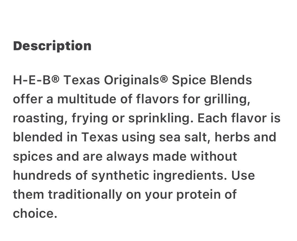 H-E-B Texas Originals Brisket Rub Spice Blend - Texas-Size Pack