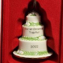 Lenox Our First Christmas Together 2022 Cake Porcelain Holiday Ornament ... - $19.79