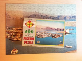 Vintage 50s Warren Diamond Lock Picture Puzzle- #600 "Lake Mead Marina" 