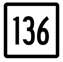 Connecticut State Highway 136 Sticker Decal R5151 Highway Route Sign - $1.45+