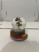 Disney Mickey Mouse Snowglobe Pluto Drumming Mini Snow Globe Collectible Vintage - $14.01