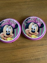 Disneyland Minnie Mouse Plaza Inn Button Disneyworld Pin Set Of Two Pink - $5.94