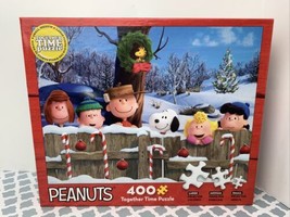 Peanuts 400 Pc Puzzle Christmas Holiday TOGETHER TIME Charlie Brown Snoopy - $12.86