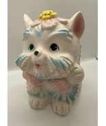 Vintage Ceramic Dog Planter Japan 1950s Pastel Colors Lovely Rare Piece - $28.04