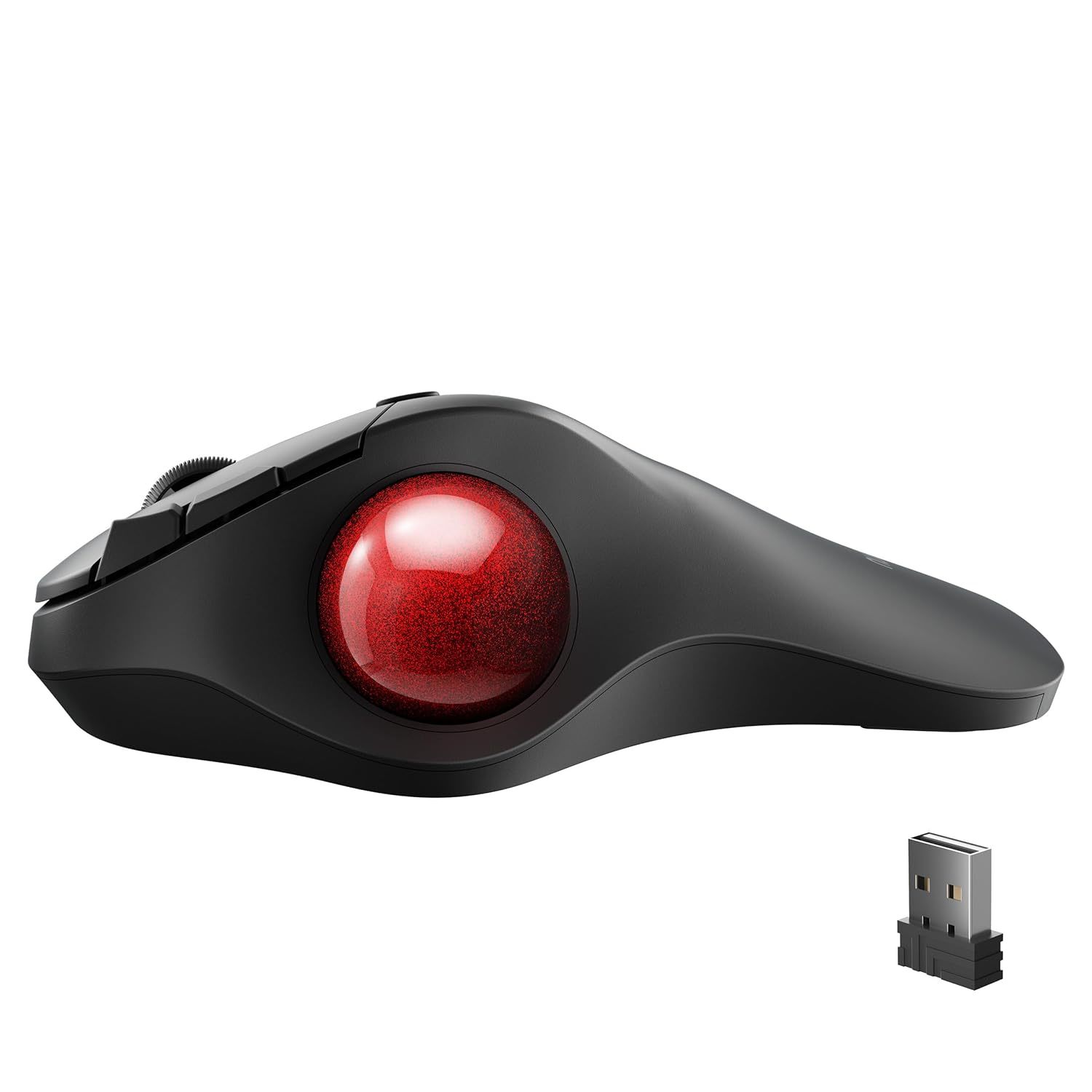 Wireless Trackball Mouse, Ergonomic Comfort Design With Larger Thumb