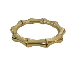 Gucci Bamboo 18K Yellow Gold Stretch Bangle Bracelet - $4,700.00