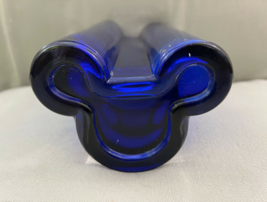 Disney Parks Mickey Mouse Hand Made Blown Glass Blue Vase NEW image 6