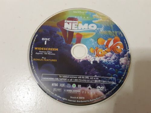 Walt Disney Pixar Finding Nemo DVD DISC 1 ONLY NO CASE ONLY DVD - DVDs ...