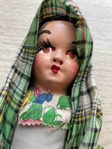 Vintage 30s Composition Mexican Folk Art Doll - 12"  image 2