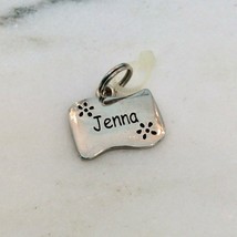 Personalized JENNA TAG NECKLACE PENDANT silvertone - $14.85