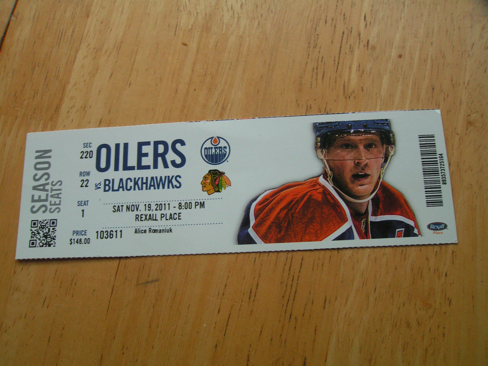 NHL Edmonton Oilers Full Unused Ticket Stubs ($3,95 Each-Free Shipping ...