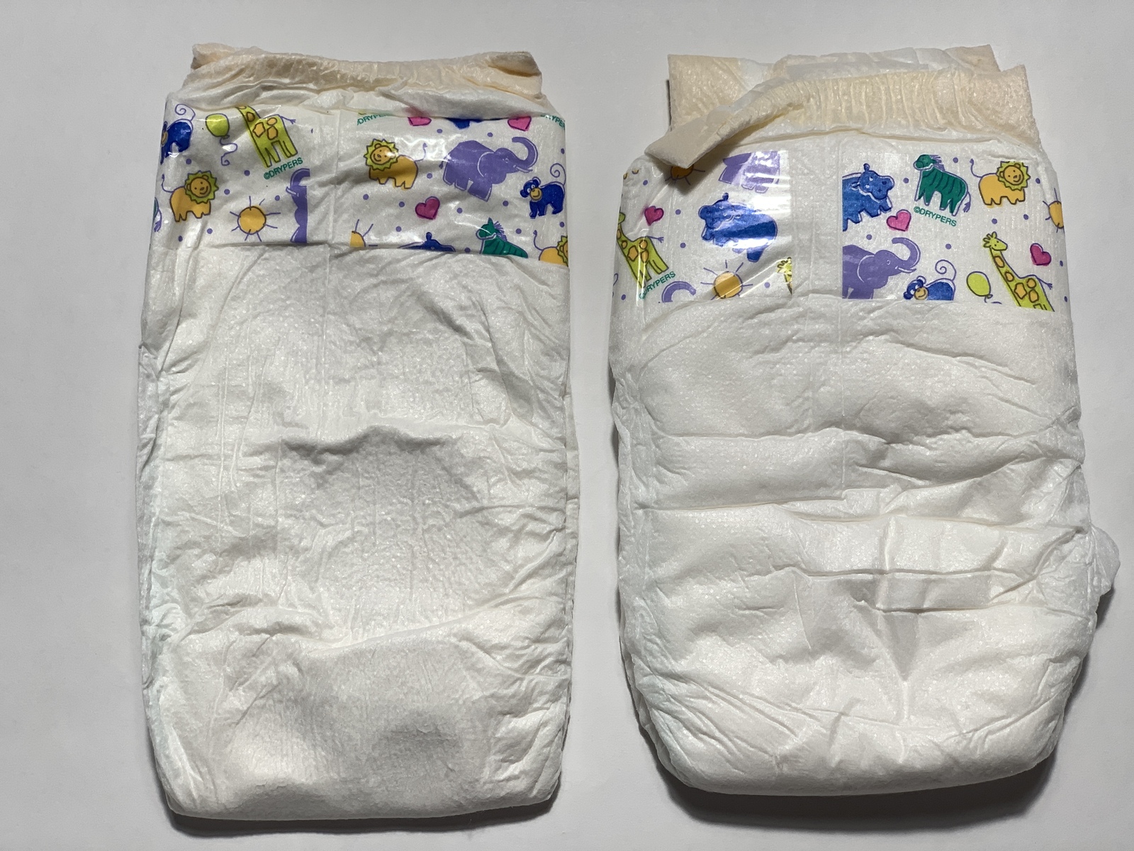 Drypers Size 3 Diapers Vintage (2 Sample) - Disposable Diapers