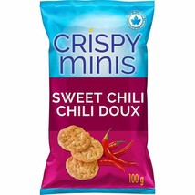 3 Bags Quaker Crispy Minis Sweet Chili Flavor Rice Chips 100g Each-Free ... - $27.09