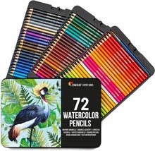 Zenacolor 74-Piece Drawing Set - Beginner or Professional Tool Set, Pencil  Case with Watercolor Pencils, Colored, Graphite, and