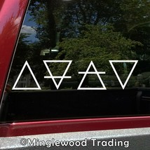 Classical Elements Vinyl Decal - Alchemy Earth Air Fire Water Symbols - Sticker - $4.94+