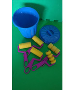 Foam paint roller set of 5 with a Small storage Trash can New - $9.00