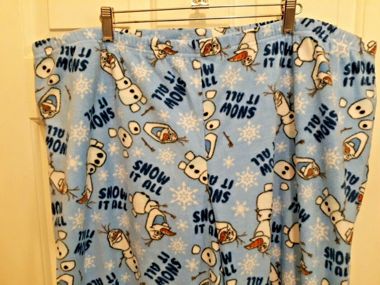Disney Frozen OLAF PJ pants Womens 3X Snow It All Fleece Lounge Pajama
