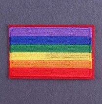 LGBTQIA+ RAINBOW FLAG - EMBROIDERED IRON-ON PATCH - $8.00