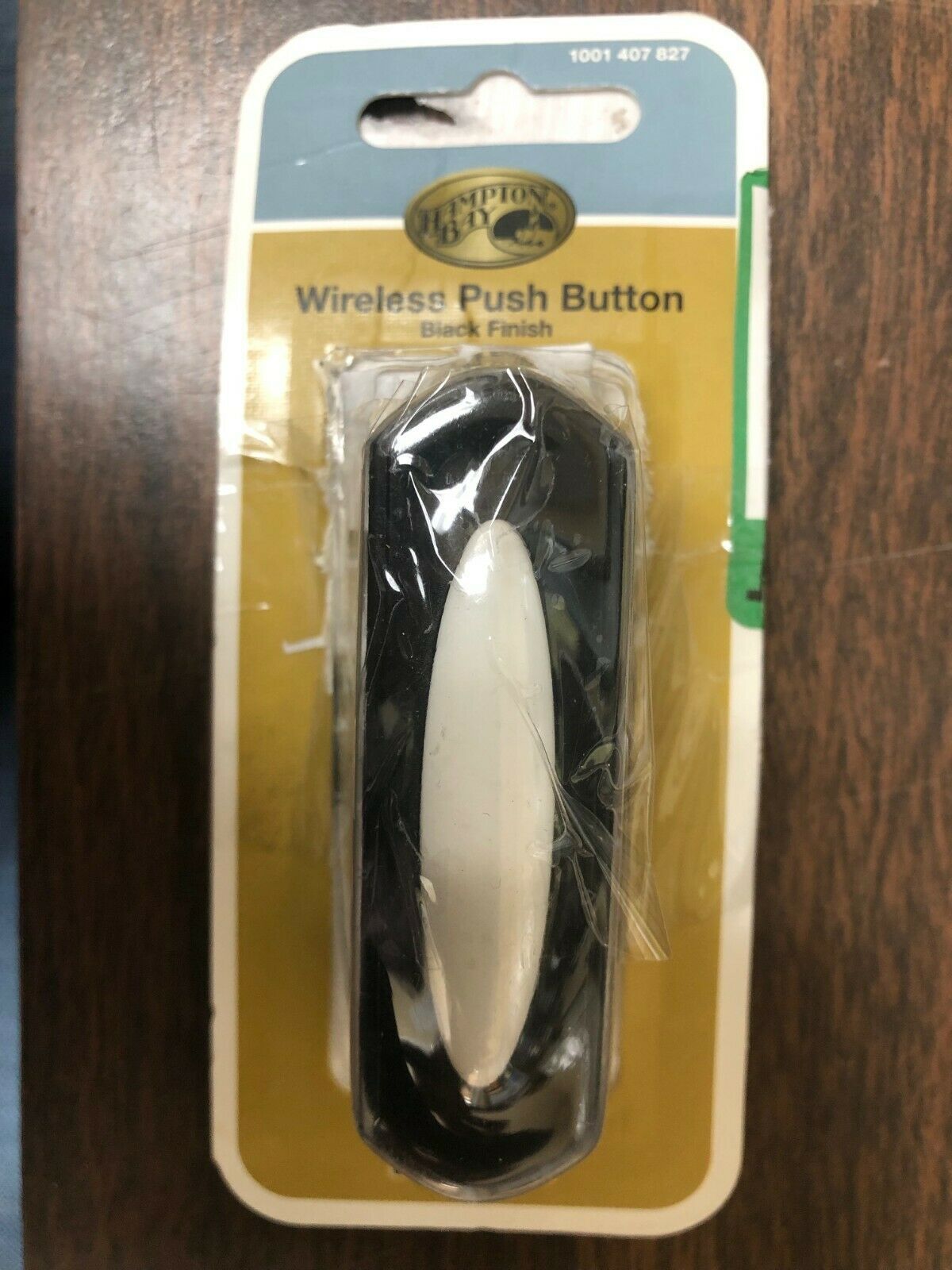 Hampton Bay Wireless Door Bell Push Button, Black HB775204 Doorbells