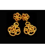 Vintage Lucien Piccard Snake earrings - Golden clip on Eternity set - co... - $115.00