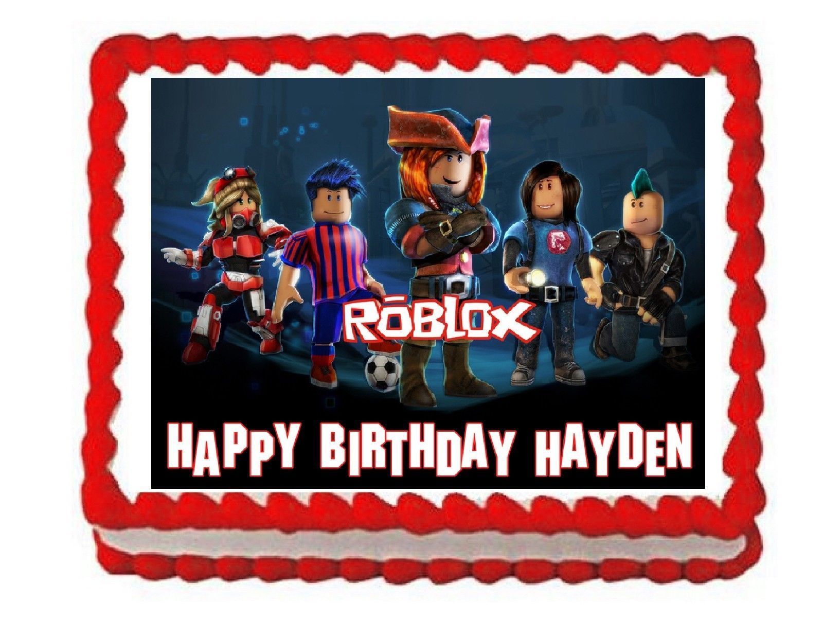 Legends of Roblox Various Famous Characters Edible Cake Topper