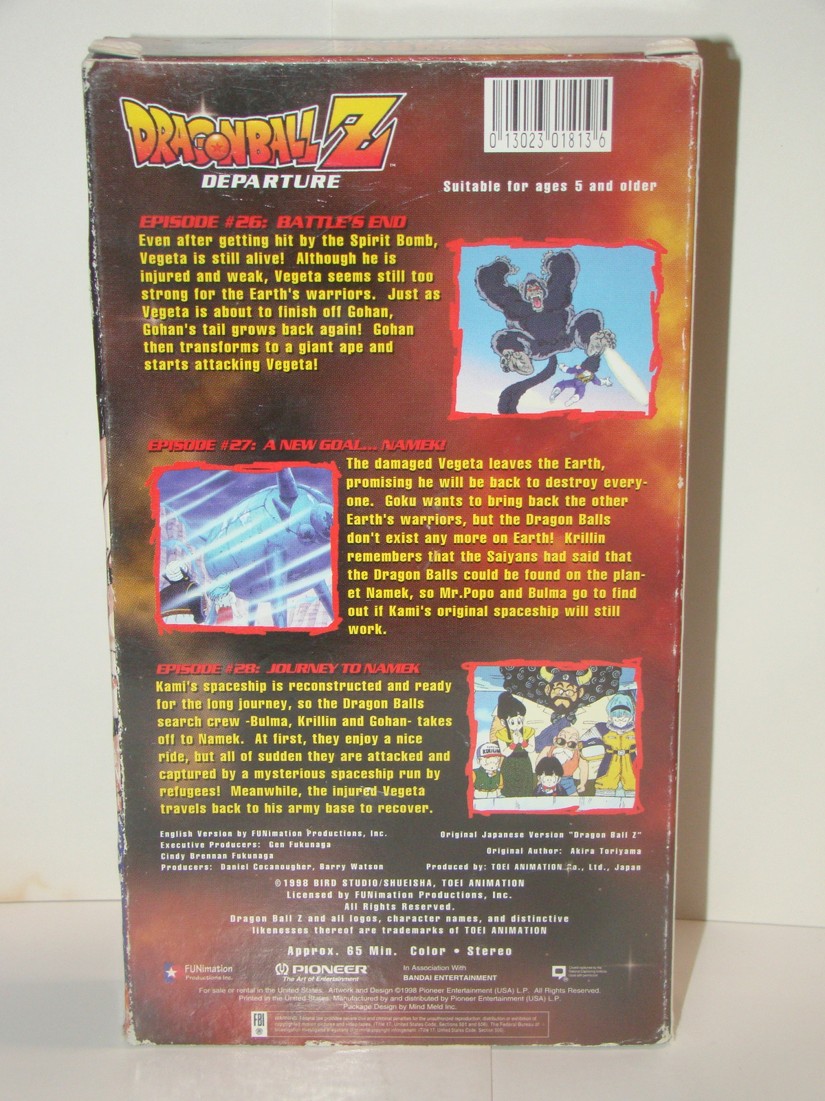 DRAGON BALL Z - DEPARTURE (VHS) - VHS Tapes