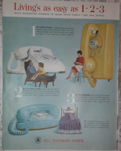 1963 Bell Telephone System Vintage Print Ad Phones Wall Desk Princess Co... - $9.31