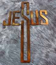Jesus Cross Metal Wall Art  13 3/4&quot; tall x 10&quot; wide - $23.73