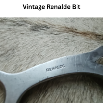 Renalde Aluminum Horse Shanked Port Bit 5" Mouth Heart Cut Out Plain Concho USED image 4