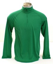 Adidas Green 1/4 Zip Long Sleeve Ultimate Tee Shirt Men&#39;s M NWT - $37.12