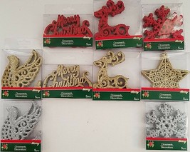 Christmas Ornaments Glitter Classic Theme Icons 5 Ct/Pk  SELECT: Theme & Color - $2.99