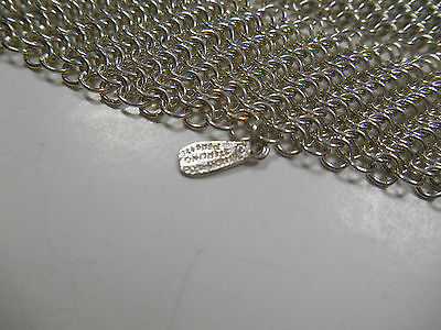 TIFFANY Sterling Silver Elsa Peretti Large Mesh Scarf Necklace 1284477