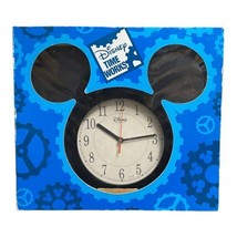 Disney Time Works Vintage Mickey Mouse  Quartz Wood Clock  Ear Silhouette Style - $27.99