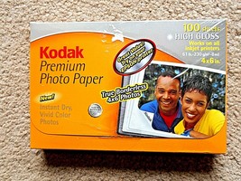 Kodak Premium Color High Gloss Photo Paper 4" x 6" 100  sheets - $19.79