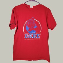 Dare T Shirt Mens Medium 1983 Kids Off Drugs Style Red 90s Short Sleeve ... - $10.77