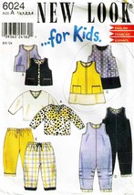 TODDLER&#39;s DRESS, TOPS, PANTS &amp; JUMPER New Look Pattern 6024 Size 1/2, 1,... - $12.00
