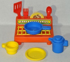Vintage Playskool Cook & Serve Play Grill 1980's Toy Rare 0120!!! - $19.80