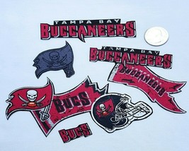 Tampa Bay BUCS Retro NFL Football Fabric Applique Iron Ons, Patchs 8 Pc - $9.00