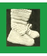 Infant&#39;s Knitted Booties 1. Vintage Crochet Pattern for Baby Shoes. PDF ... - $2.50