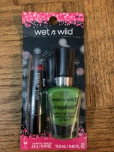 Wet N Wild Lipstick + Nail Polish Set Red/Green - $13.74