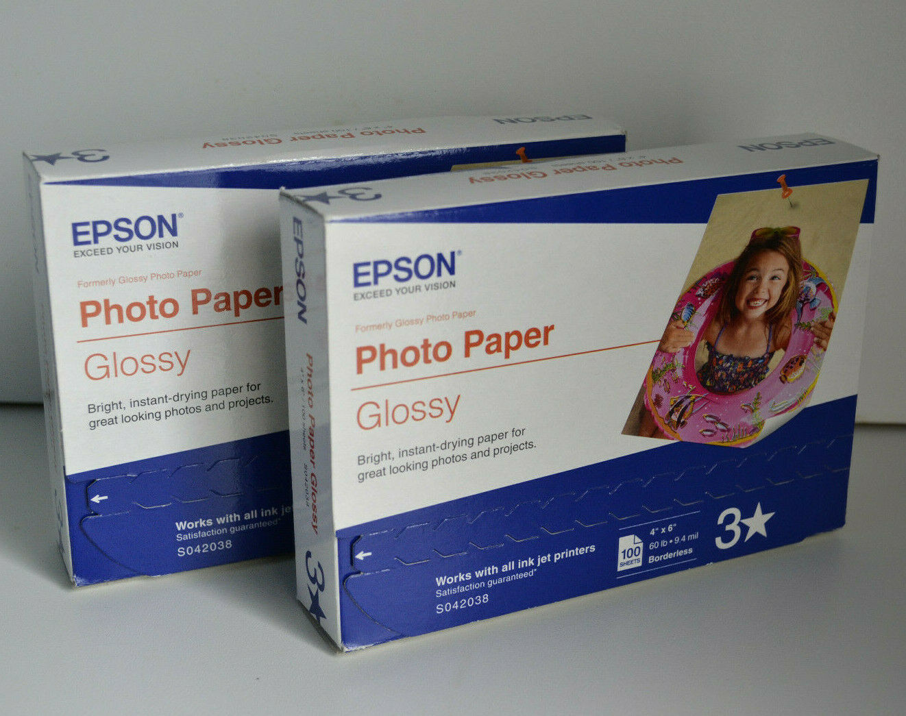 Epson  Premium Glossy Photo Paper, Borderless, 4 x 6 - 100
